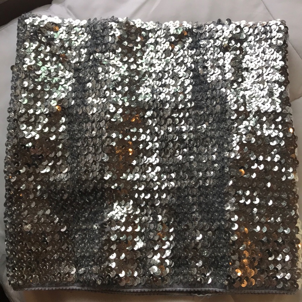 Sparkly tube top! Brand new with silver sequins